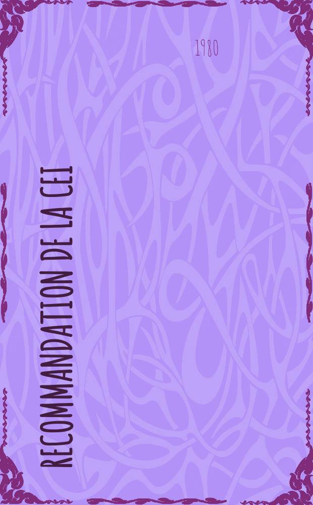 Recommandation de la CEI : Publication : Dimensions des moteurs de faible puissance pour applications particulières