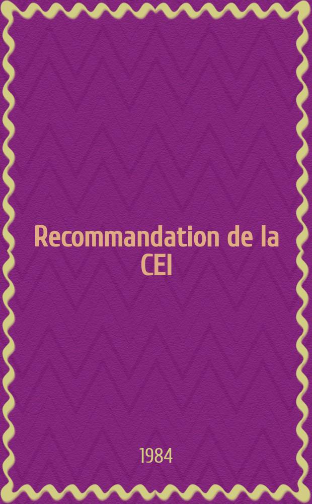 Recommandation de la CEI : Publication : Spécification pour gaines isolantes souples