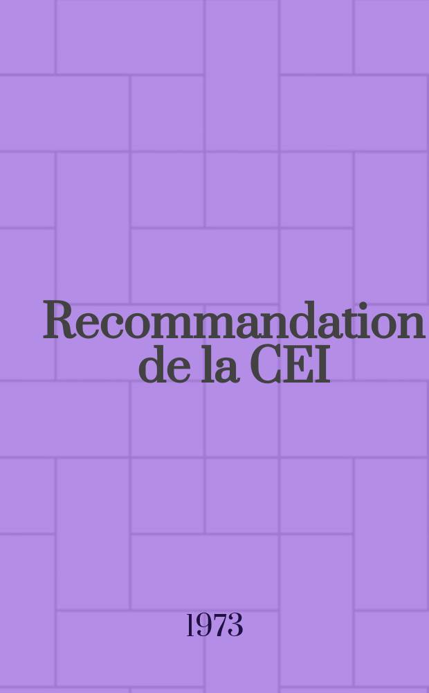 Recommandation de la CEI : Publication : Spécification pour les matériaux isolants à base de mica ou de papier de mica agglomères