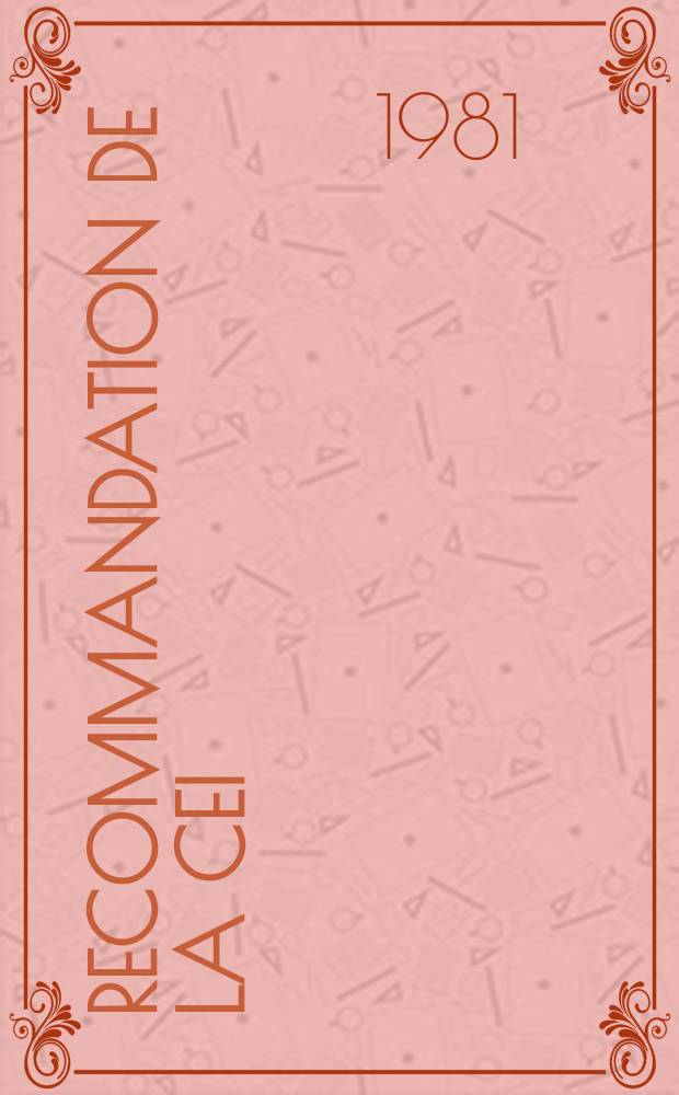 Recommandation de la CEI : Publication : Séparation dans le système de protection des réacteurs