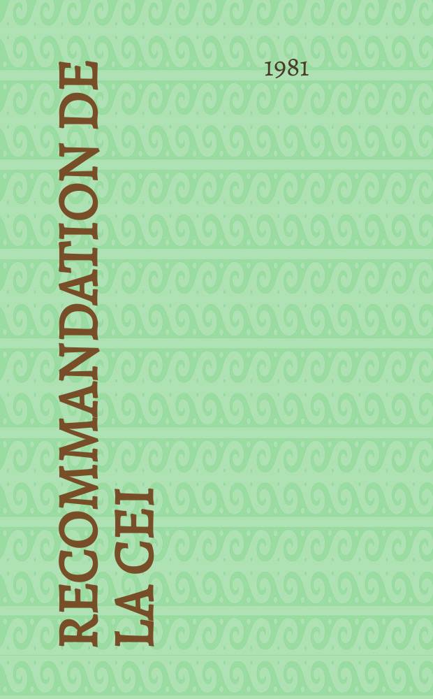 Recommandation de la CEI : Publication. 455–3–1 : Spécification relative aux composes résineux polymérisables sans solvant utilises comme isolants électriques