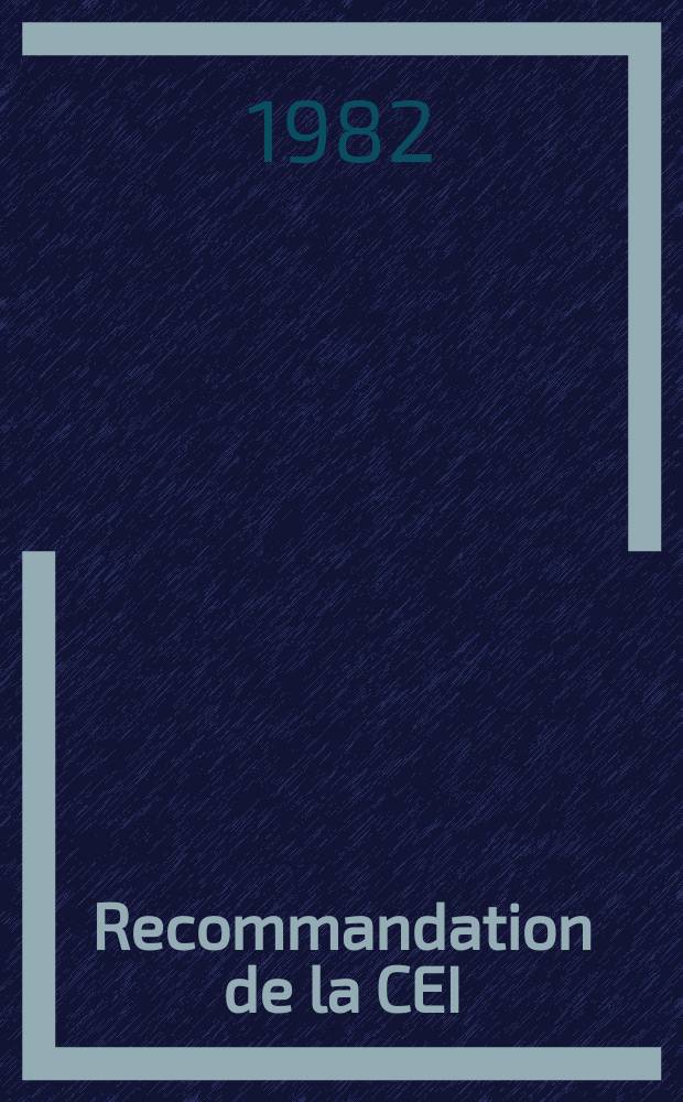 Recommandation de la CEI : Publication : S&eacute;curit&eacute; des outils &eacute;lectroportatifs &agrave; moteur