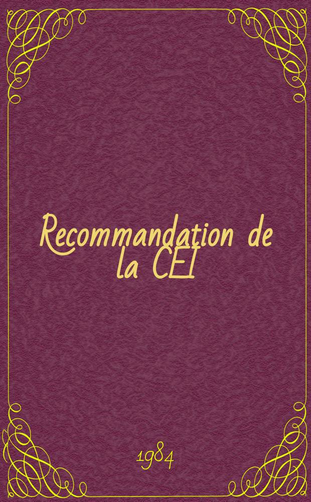 Recommandation de la CEI : Publication. 745&ndash;2&ndash;3 : S&eacute;curit&eacute; des outils &eacute;lectroportatifs &agrave; moteur