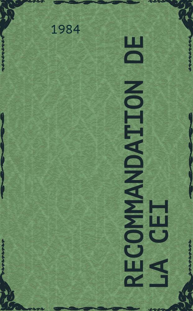 Recommandation de la CEI : Publication. 745–2–11 : Sécurité des outils électroportatifs à moteur