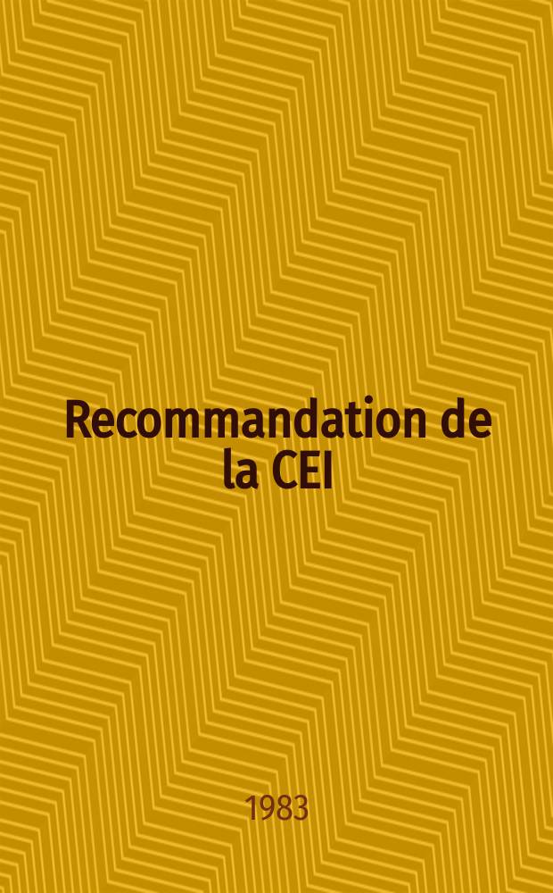 Recommandation de la CEI : Publication : Calcul du diam&egrave;tre ext&eacute;rieur maximal des c&acirc;bles et sp&eacute;cification de la charge minimale de rupture du toron porteur pour c&acirc;bles pour basses fr&eacute;quences &agrave; isolation polyol&eacute;fine et gaine polyol&eacute;fine &agrave; barri&egrave;re d'&eacute;tanch&eacute;it&eacute;