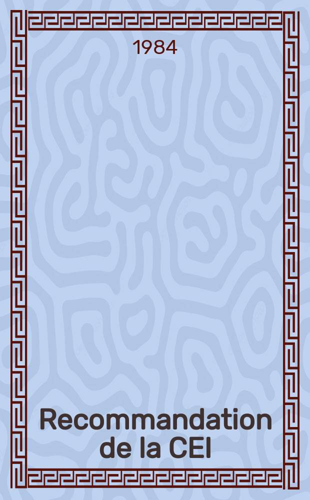 Recommandation de la CEI : Publication : Fibres optiques