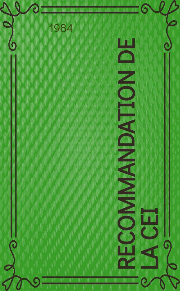 Recommandation de la CEI : Publication : Câbles à fibres optiques