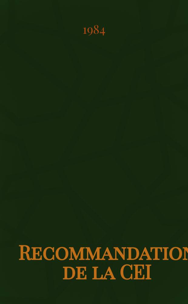 Recommandation de la CEI : Publication : Alliage de cuivre utilise pour les fils d'équipement