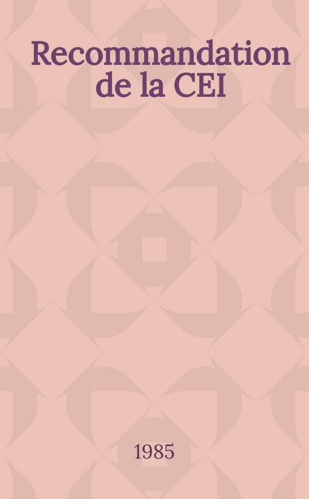 Recommandation de la CEI : Publication. №811–1–1 : Méthodes d'essais communes pour les matériaux d'isolation et de gainage des câbles électriques