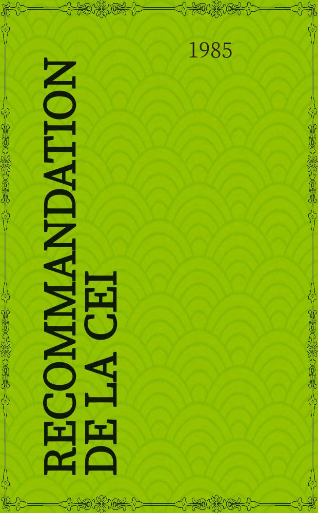 Recommandation de la CEI : Publication : Charges appliquées aux support de lignes aériennes