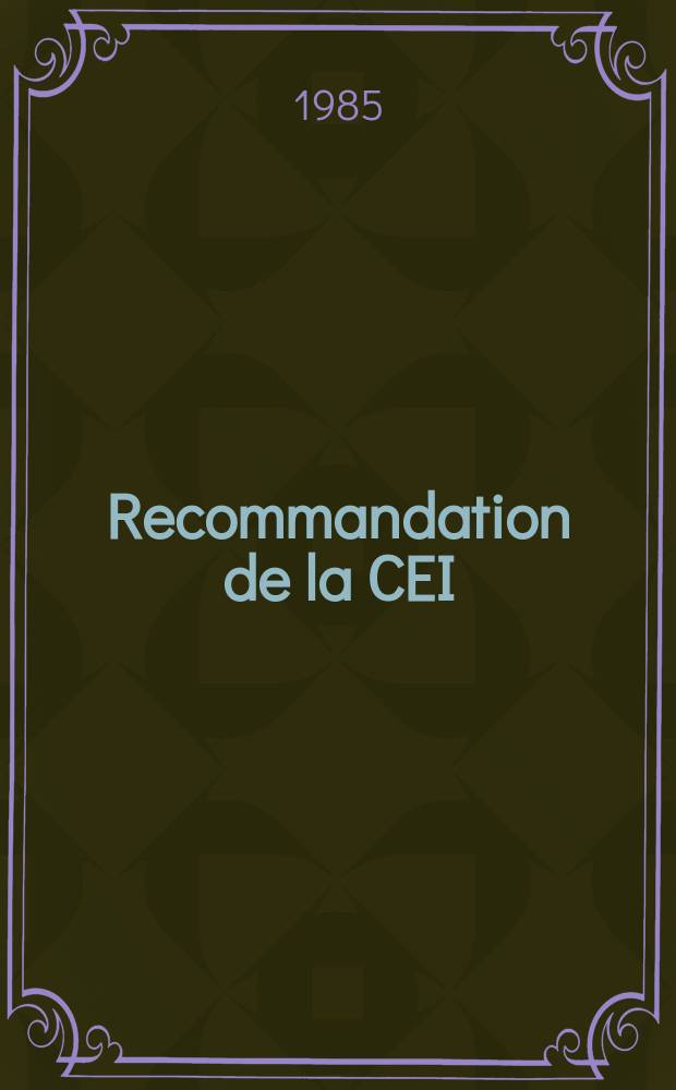 Recommandation de la CEI : Publication : Méthodes d'essai des fils de bobinage