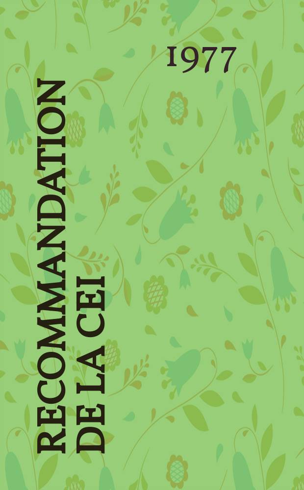 Recommandation de la CEI : Publication : Condensateurs destines &agrave; &ecirc;tre utilises dans les circuits de lampes tubulaires &agrave; fluorescence de lampes &agrave; vapeur de sodium &agrave; basse pression