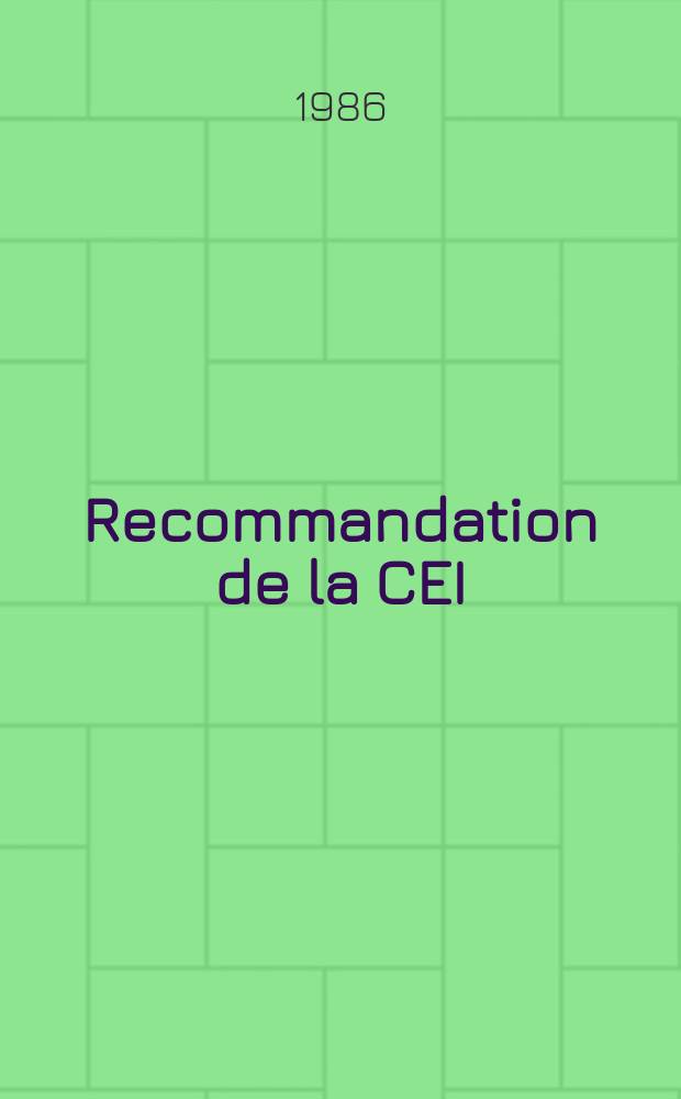 Recommandation de la CEI : Publication : Connecteurs pour fibres et câbles optiques