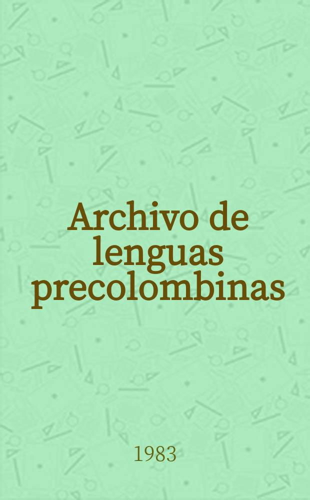 Archivo de lenguas precolombinas