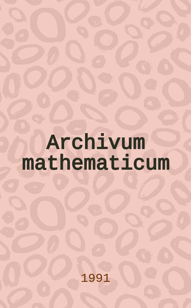 Archivum mathematicum