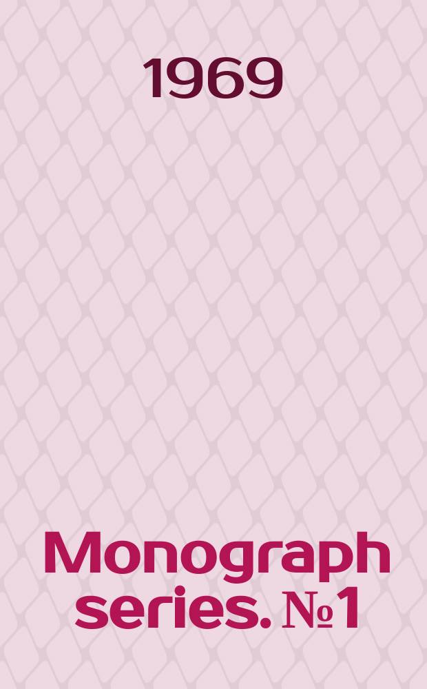 Monograph series. №1 : Neo-capitalism in Australia