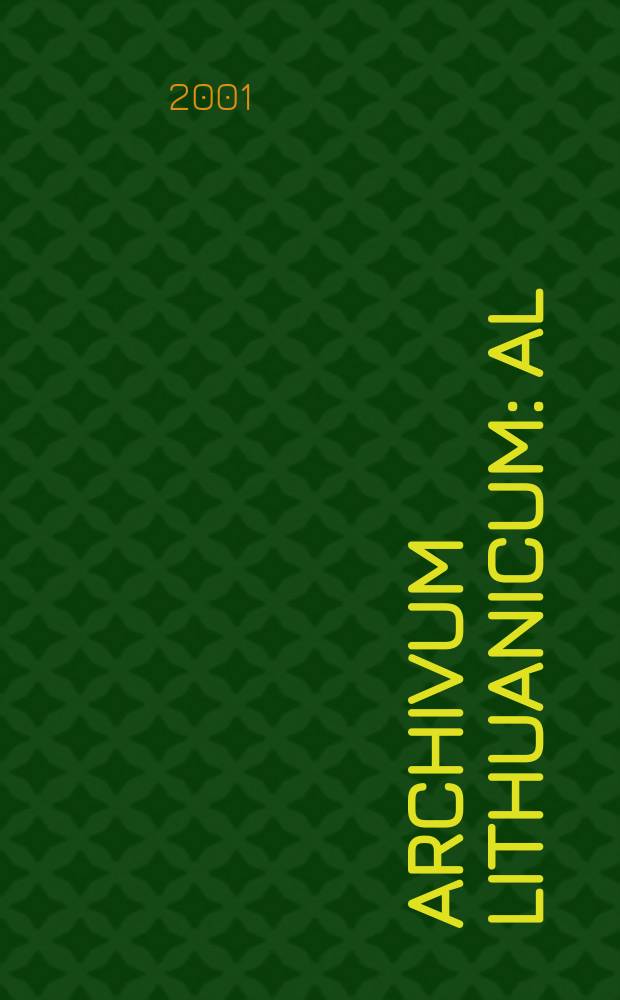 Archivum Lithuanicum : AL