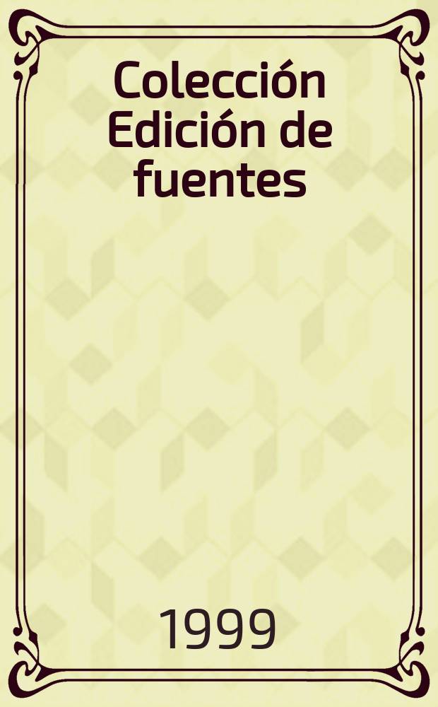 Colección Edición de fuentes