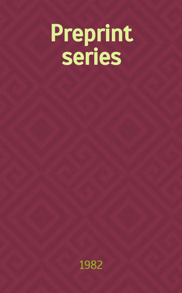 Preprint series