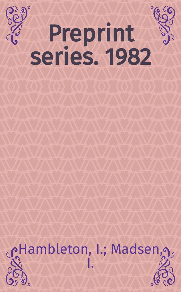 Preprint series. 1982/1983, №7 : Semifree actions on IRn with one...