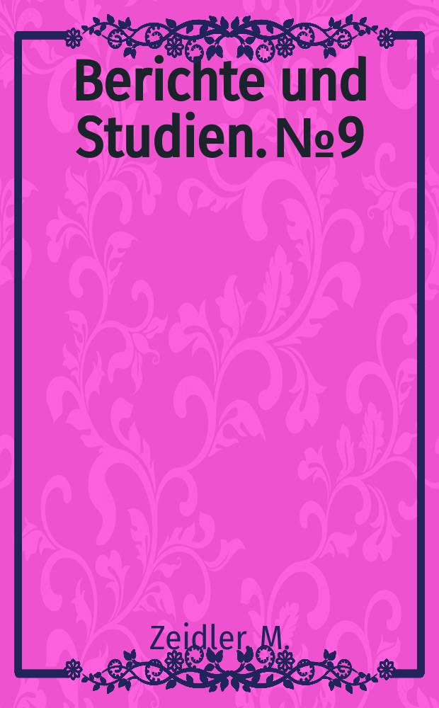 Berichte und Studien. №9 : Stalinjustiz contra NS-Verbrechen