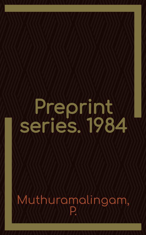 Preprint series. 1984/1985, №8 : A simple proof of asymptotic...