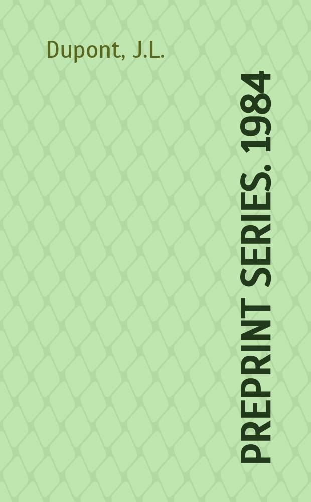Preprint series. 1984/1985, №29 : The dilogarithm as a. ...
