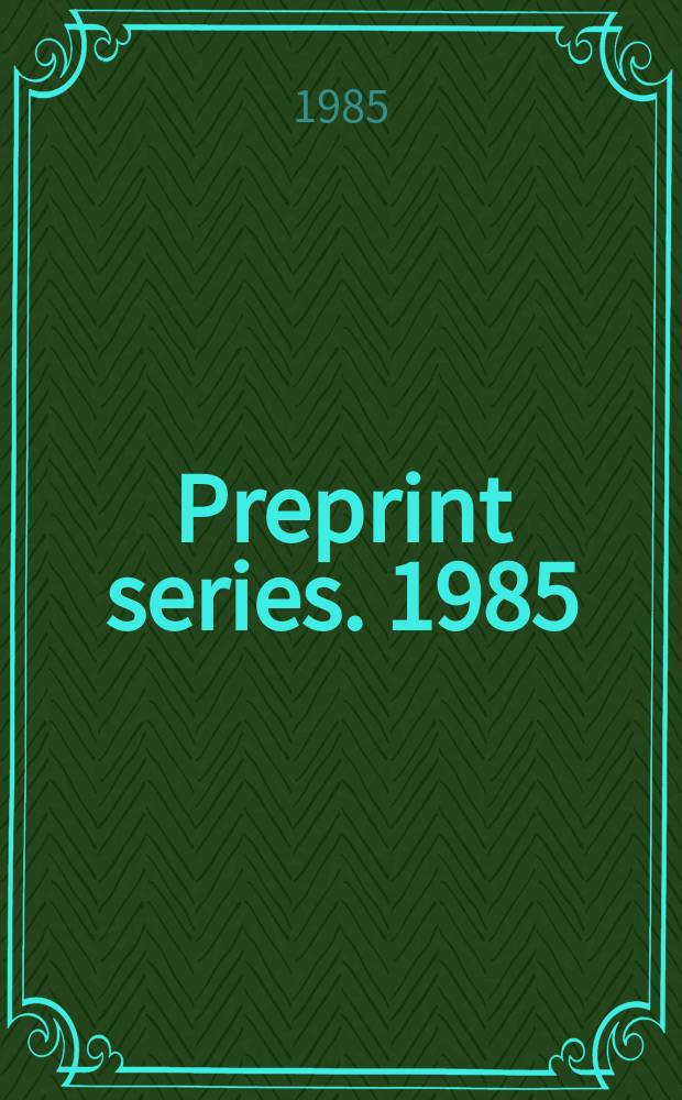 Preprint series. 1985/1986, №3 : Lie group valued integration...