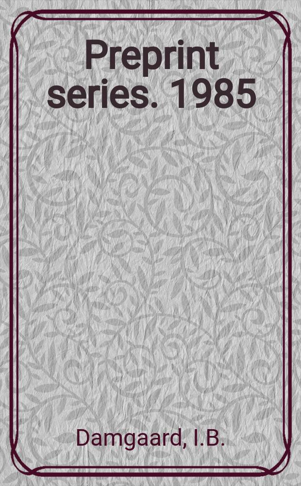 Preprint series. 1985/1986, №26 : Concatenated group...