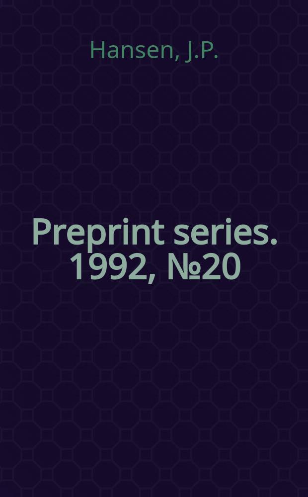 Preprint series. 1992, №20 : Points in uniform position and maximum distance...