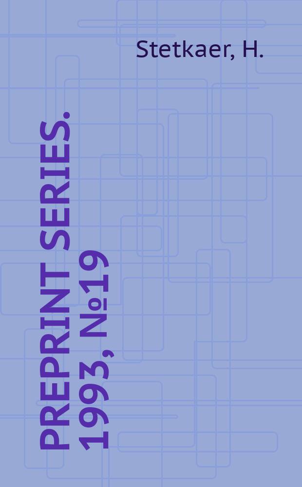 Preprint series. 1993, №19 : Wilson's functional equations on groups