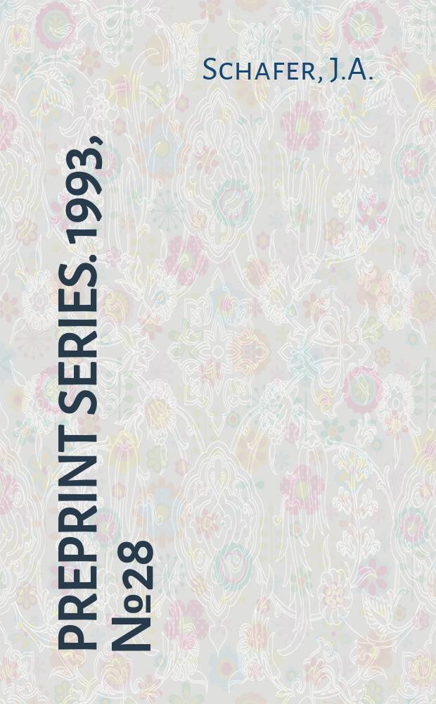 Preprint series. 1993, №28 : The evolution of Gottlieb's...