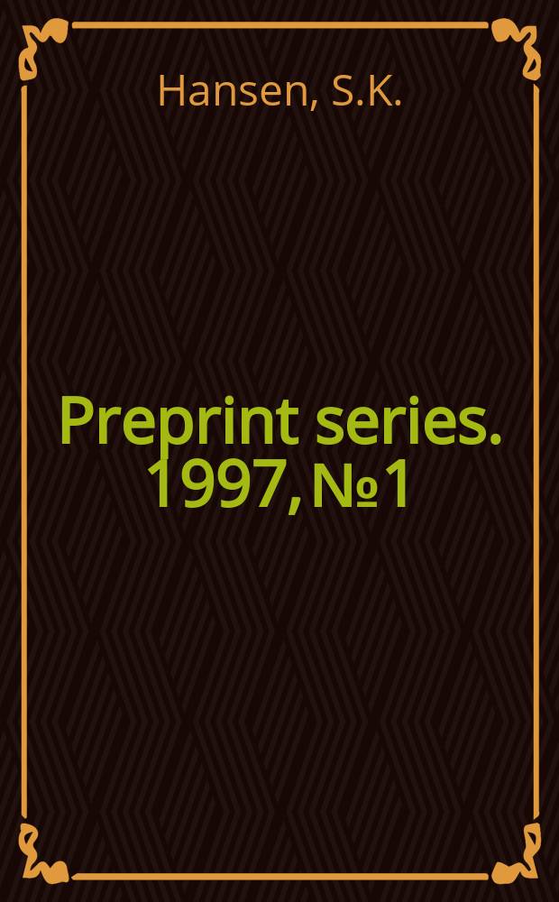 Preprint series. 1997, №1 : Measure homology