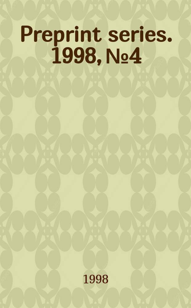 Preprint series. 1998, №4 : Error-correcting codes from higher-dimensional...
