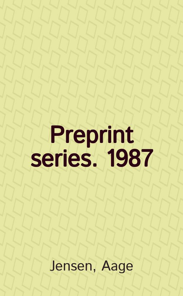 Preprint series. 1987/1988, №21 : Precise resolvent estimates for stark effect...