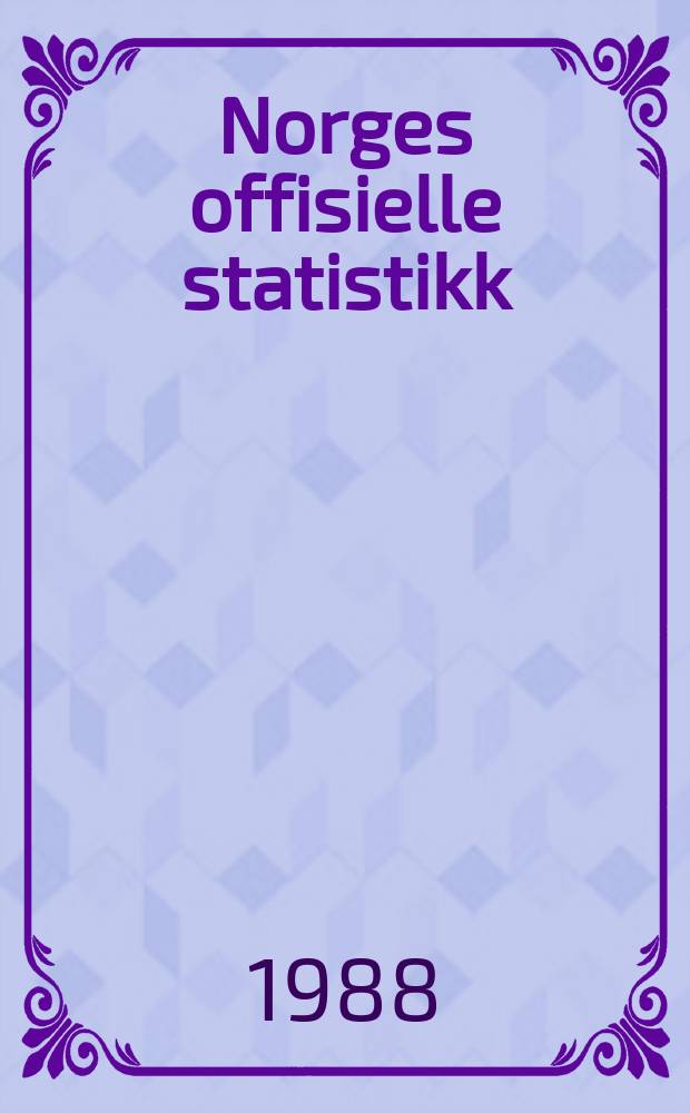 Norges offisielle statistikk
