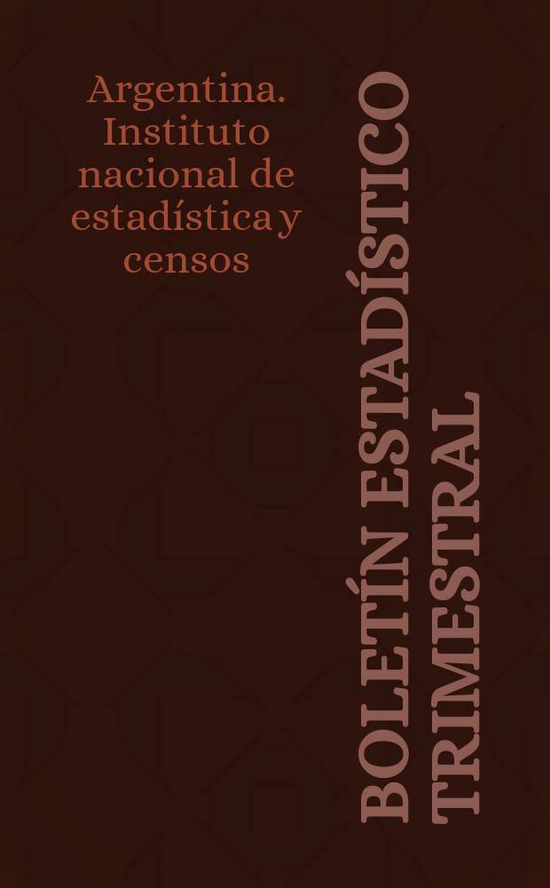 Boletín estadístico trimestral