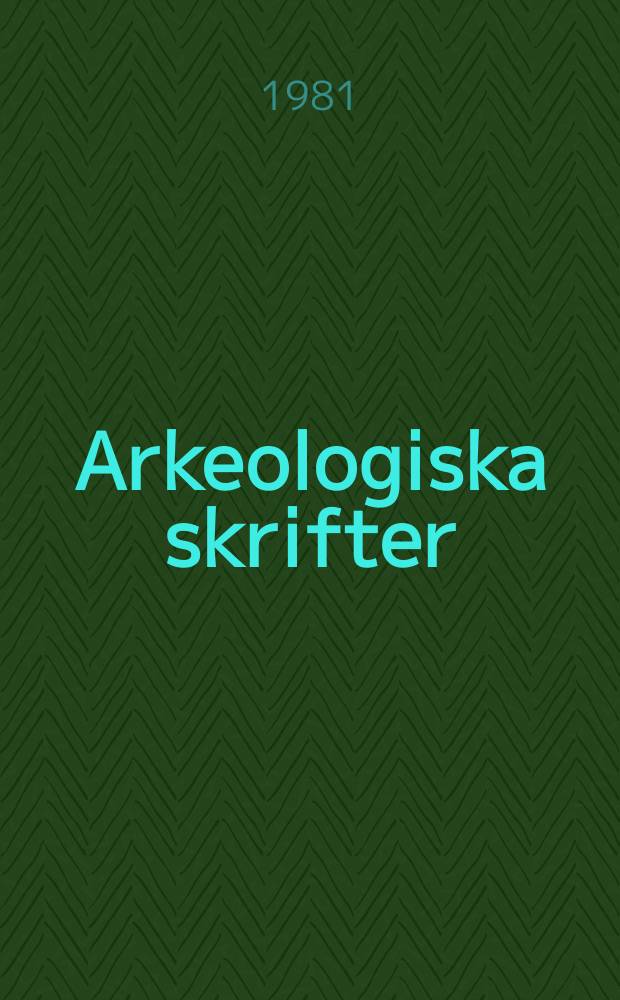 Arkeologiska skrifter