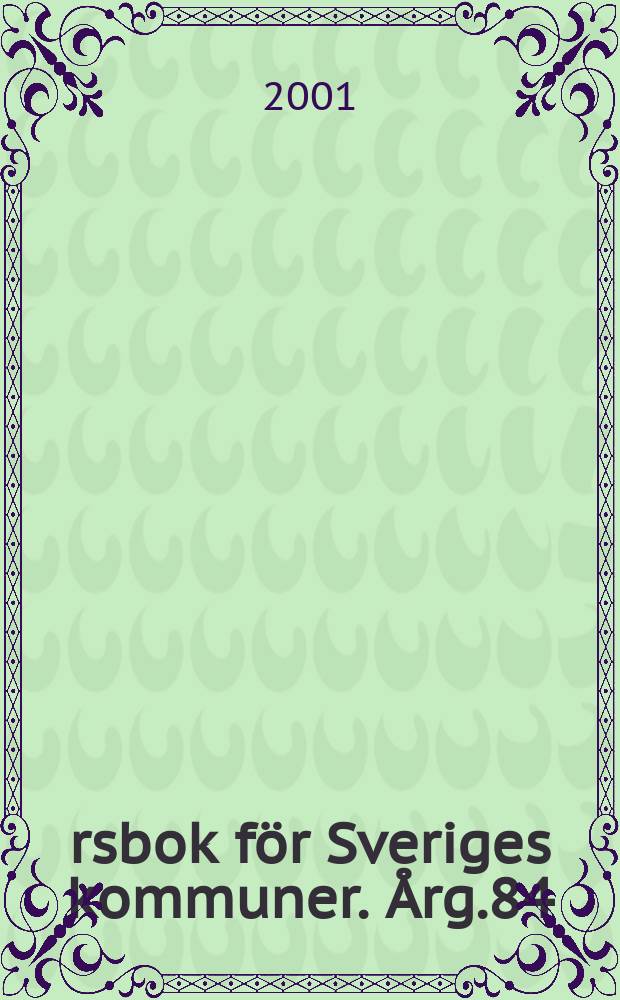 Årsbok för Sveriges kommuner. Årg.84