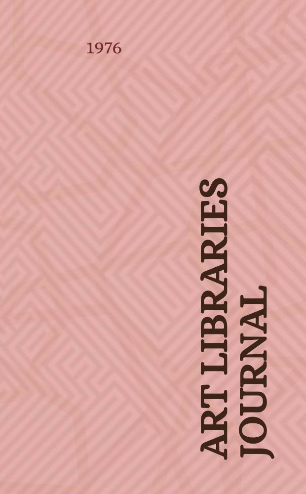 Art libraries journal