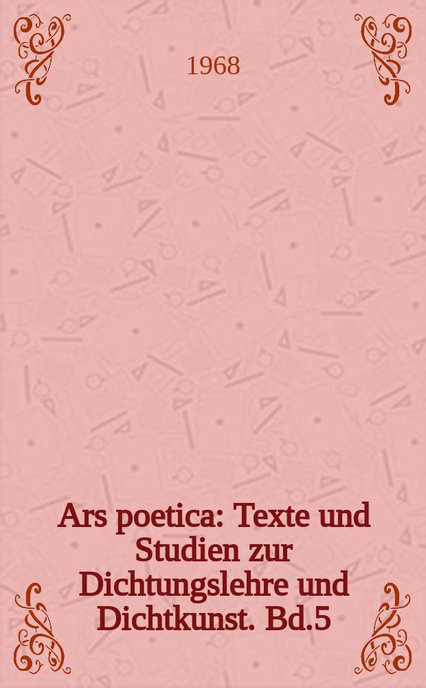 Ars poetica : Texte und Studien zur Dichtungslehre und Dichtkunst. Bd.5 : Il Cannocchiale Aristotelico