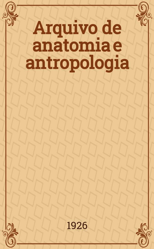 Arquivo de anatomia e antropologia