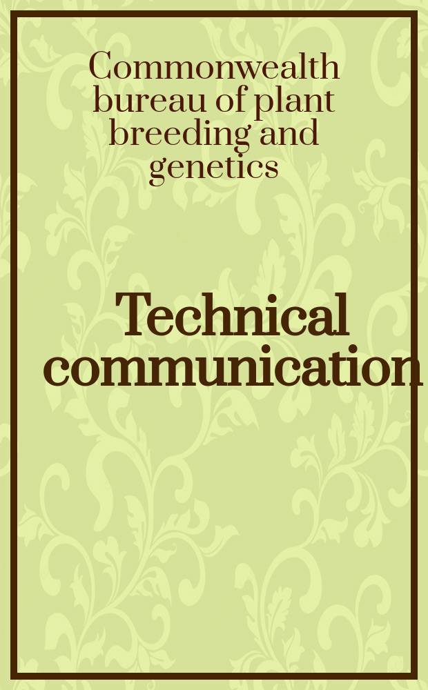 Technical communication