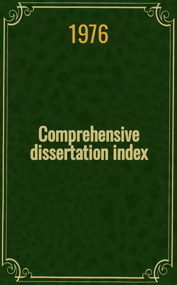 Comprehensive dissertation index : Suppl. 1975, Vol.5 : Author index