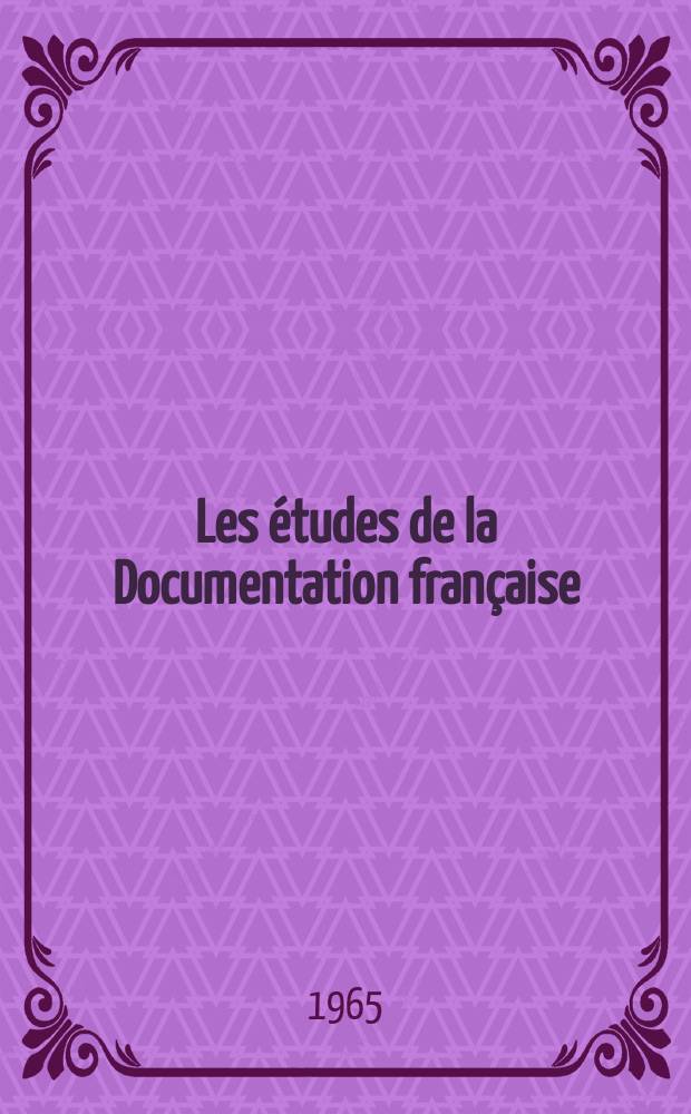 Les études de la Documentation française