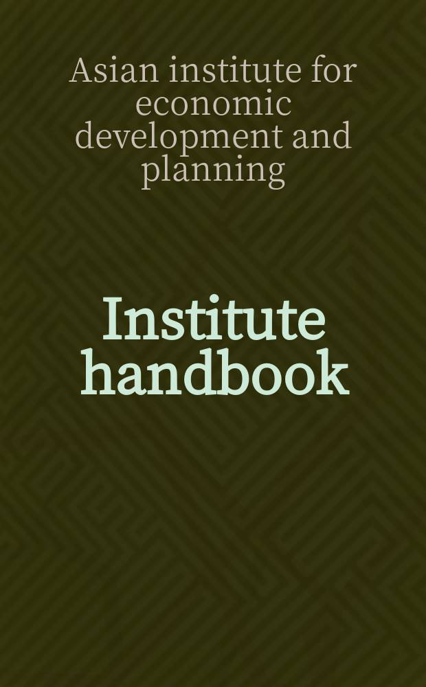 Institute handbook