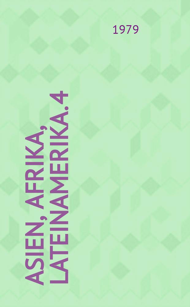 Asien, Afrika, Lateinamerika. 4 : International monopolies and developing countries