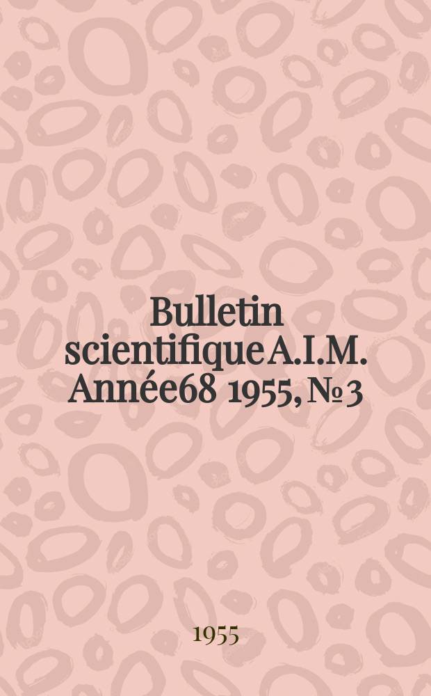 Bulletin scientifique A.I.M. Année68 1955, №3