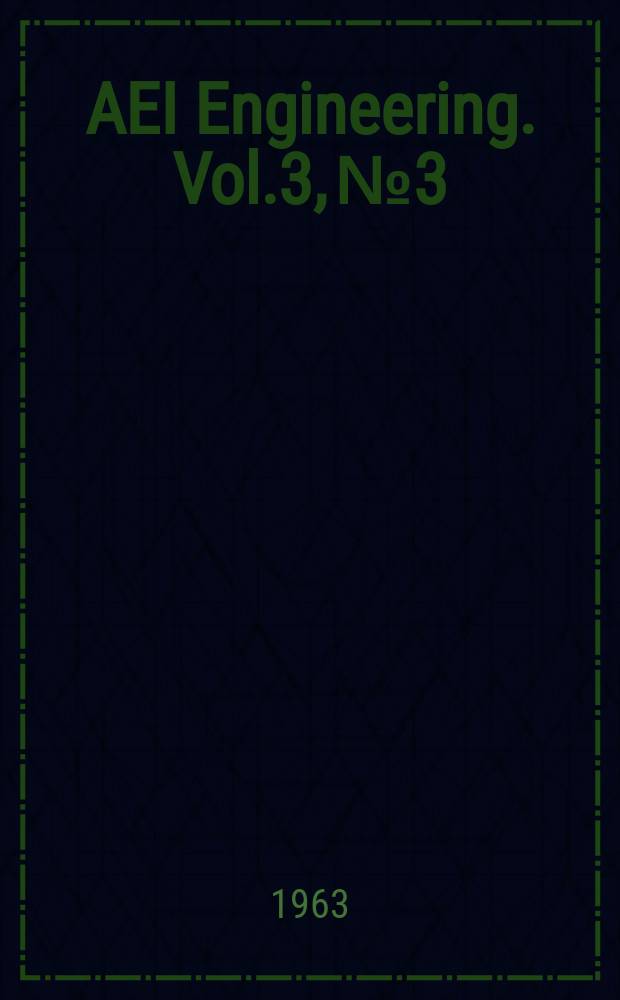 AEI Engineering. Vol.3, №3