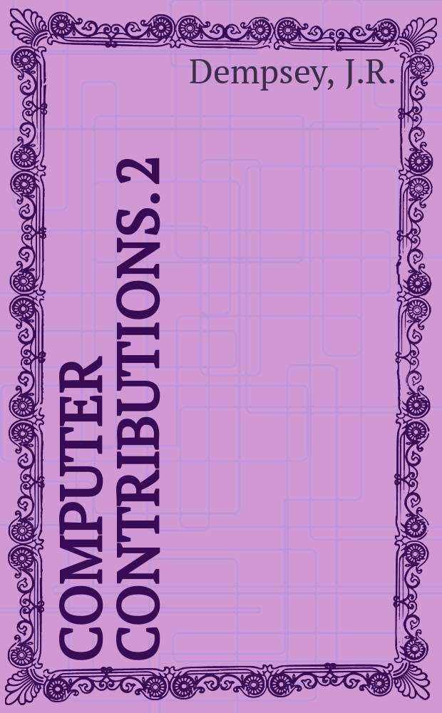 Computer contributions. 2 : A generalized two-dimensional regression procedure